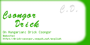 csongor drick business card